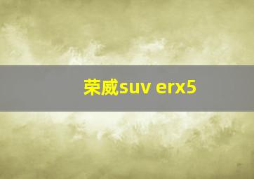 荣威suv erx5